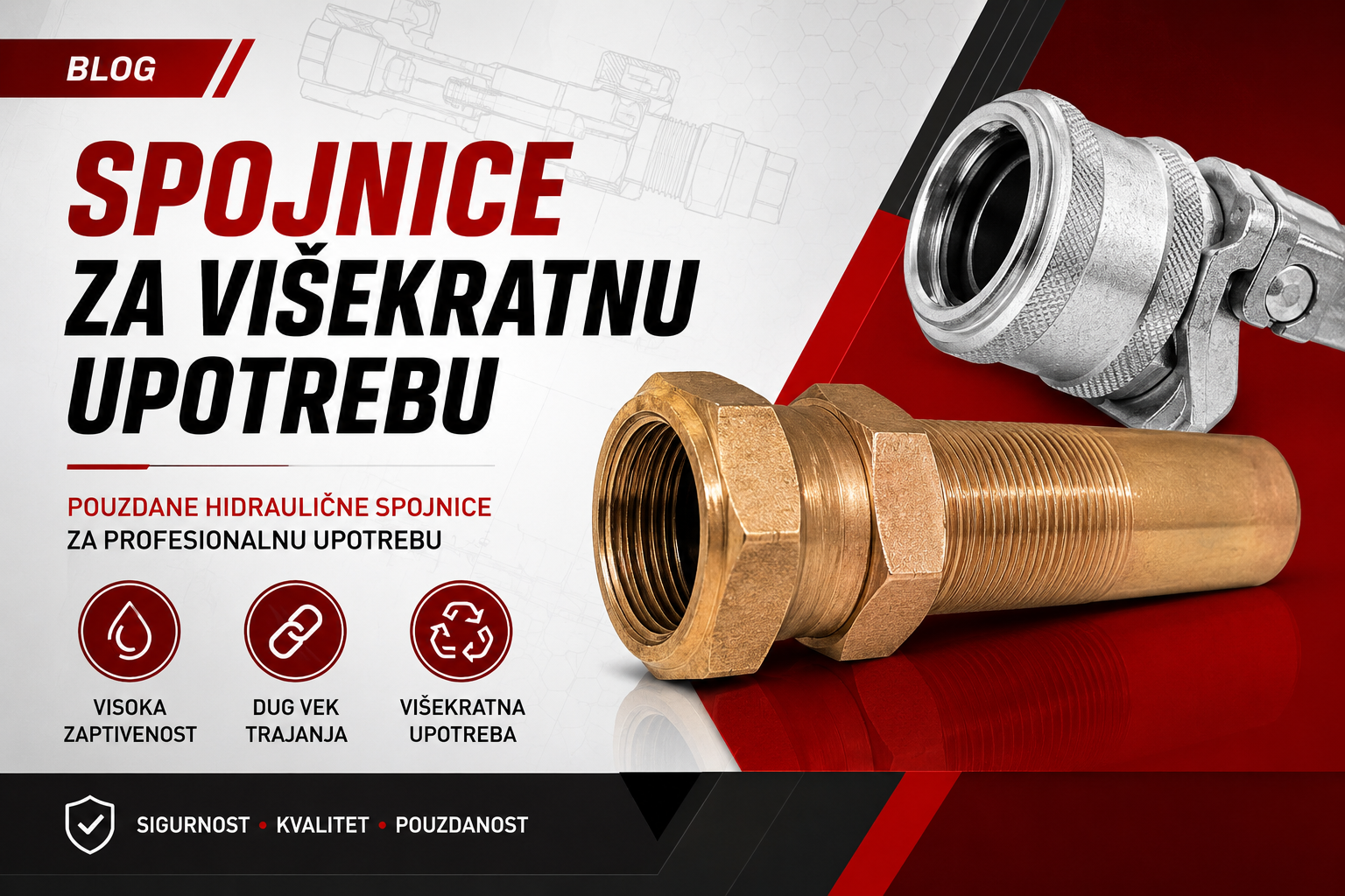 Spojnice za višekratnu upotrebu – Pouzdano rešenje za hidraulične sisteme